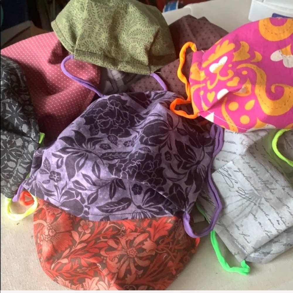 Lot of 10 Adult Fabric Face Coverings (assorted)
